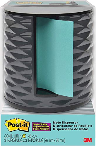 Distributeur de notes Post-It vertical noir gris support bureau pour bloc notes carré