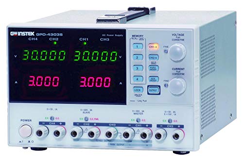 Image of Instek GPD-4303S 200W Quadruple-Output Programmable Linear DC Power Supply, 30V DC, 3 Amp, 1mV, 1-milliamp Resolution
