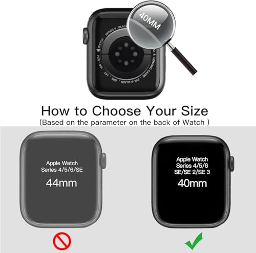 Image of Case with Screen Protector for Apple Watch SE 3 /2 /1 (2025 /2022 /2020) / Series 6 5 4 40mm, Overall Protective Cover, Built-in Tempered Glass Film High Sensitivity, 3 Pack (Starlight)