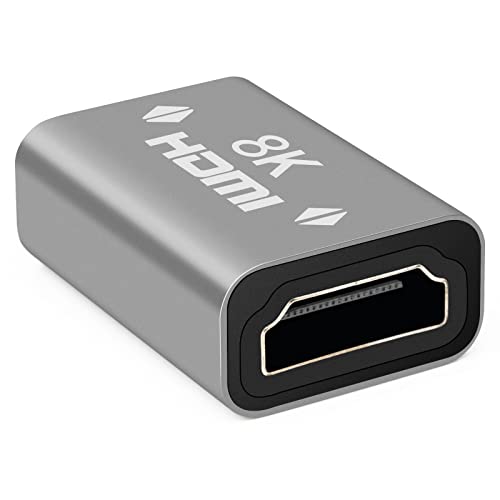 Conector HDMI acoplador 8K hembra a hembra plateado miniatura 1