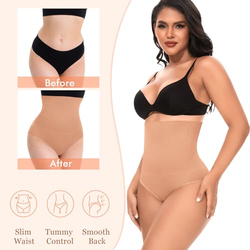 Image of Werena Tummy Control Shapewear for Women High Waisted Body Shaper Panties Slimming Girdle Shaping Briefs