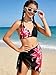 Fvnbvrst Girls' Cute 3 Piece Bikinis for Teens Swimsuit Tween Bathing Suit with Coverup Floral Black 15-16 Years