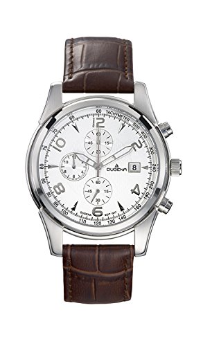 Preisvergleich Produktbild Dugena Herren-Armbanduhr Chronograph - Sport Line Analog Quarz Leder 4460349