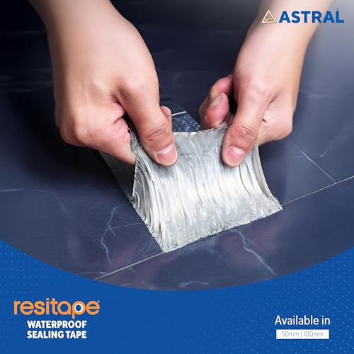 Image of RESITAPE Astral Butyl Waterproof Aluminium Tape | Heavy-Duty & Super Strong | Ideal for Roof Leakage, Cracks & Gap Sealing | High Temperature Resistant | 5M x 50MM