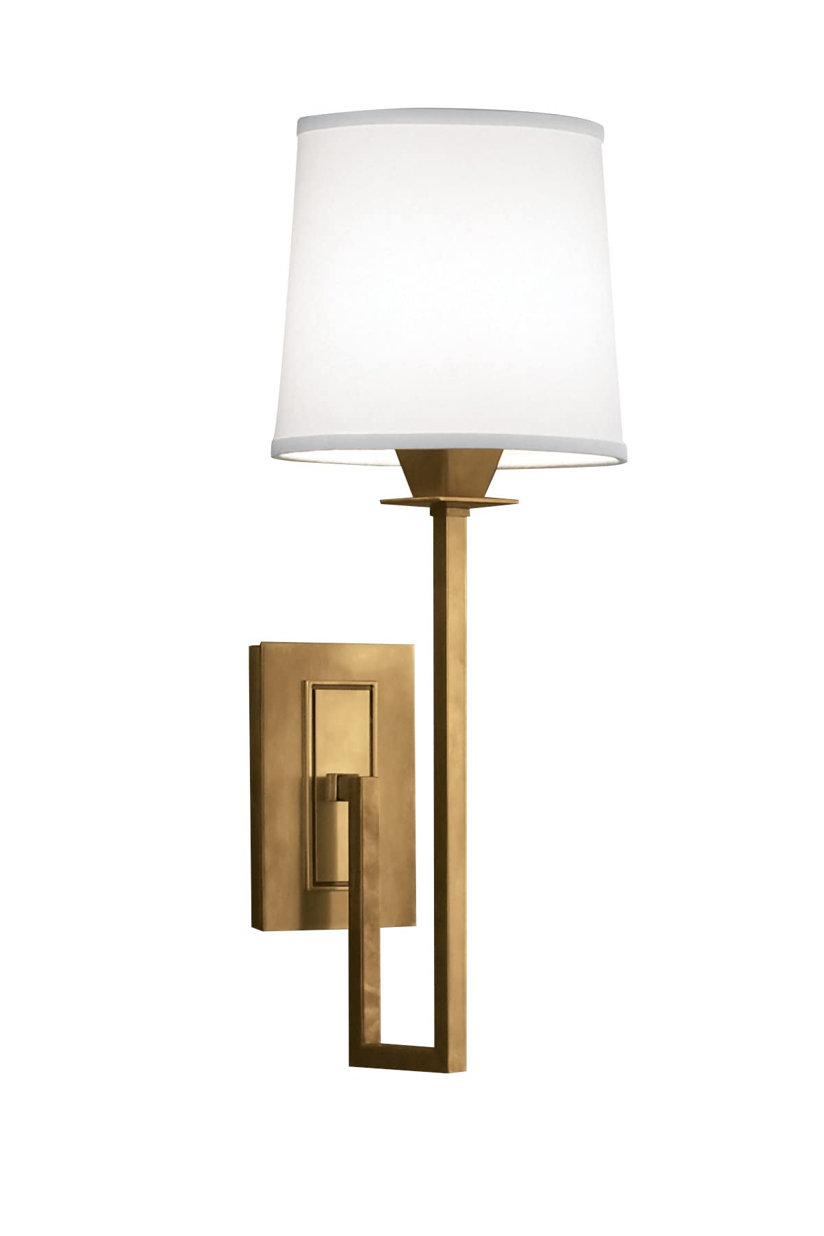 Norwell Lighting 9675-AG-WS Maya - One Light Wall Sconce (Aged Brass w/White Shade)