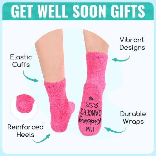 Image of HAPPYPOP Cancer Gifts for Patients - Breast Cancer Socks for Survivors, Chemo Gift Ideas