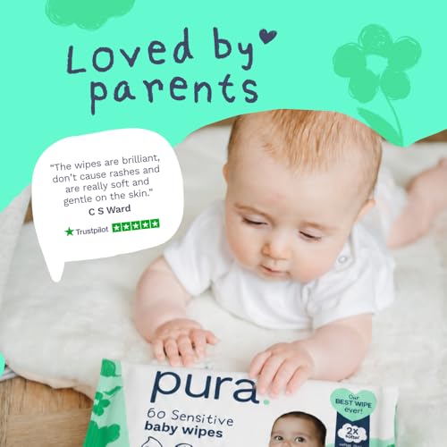 Image of Pura Baby Wipes Unscented 300 Count Sensitive Skin with Aloe Vera