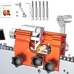 Affilatrice per motosega, portatile, a manovella, con 5 testine abrasive, per motosega, affiladenti, accessori per tutti i tipi di motoseghe