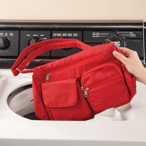 Machine Washable Shoulder Handbag with Multiple Storage Pockets3