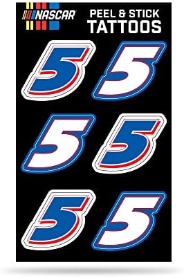 Miniatura 2 de NASCAR Chase Elliott - Tatuaje vertical para despegar y pegar tatuajes temporales - Ojo negro - Aprobado por el día del juego