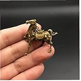 Brass Coleccionable Estatuas Talladas Animal del Caballo Ornamento Riqueza Pequeño Colgante