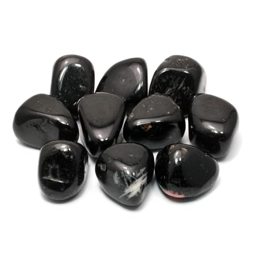 Image of Black Tourmaline Tumble Stone | 50 gm Tumbled Gemstones | Reiki Healing Stones | Home Decor Pebbles | Aquarium Gravel | Garden & Table Decor