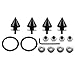 Dewhel New SPIKED ALUMINUM JDM Quick Release Fasteners For Car Bumpers Trunk Fender Hatch Lids Kit Color Black