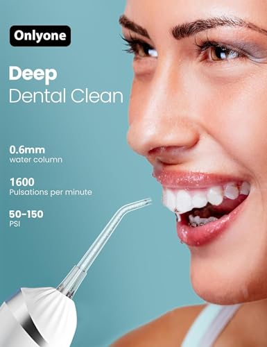 Toothank Wasser Flosser, Schnurlose Wasser Flossers für Zähne, wasserdichte Munddusche mit 3 Modi und 4 austauschbaren Düsen, professionelles Zahnreinigungswerkzeug für Zahnfleischpflege Zahnspangen – Bild 3