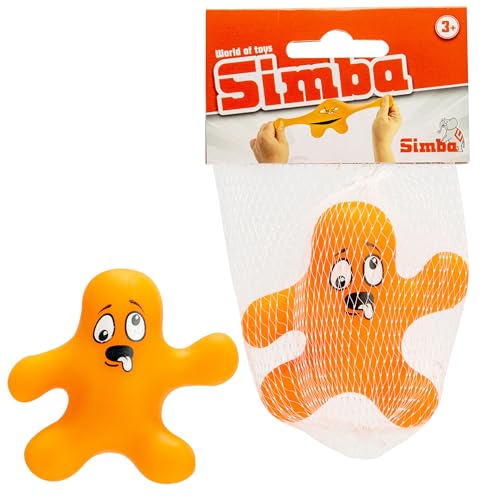 Simba Stretchy, orange, 9cm, Ansti Stress Spielzeug, Knautschi, ab 3 Jahren