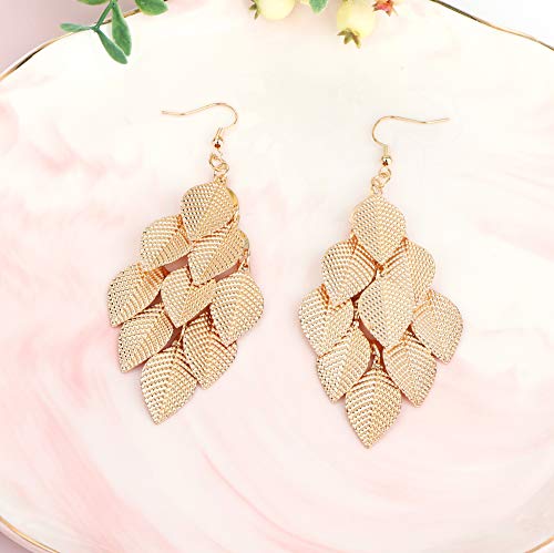 Jstyle Grecian Goddess Costume Accessories Set for Women Leaf Headband Coil Upper Arm Bracelet Dangle Earrings for… - Image 7