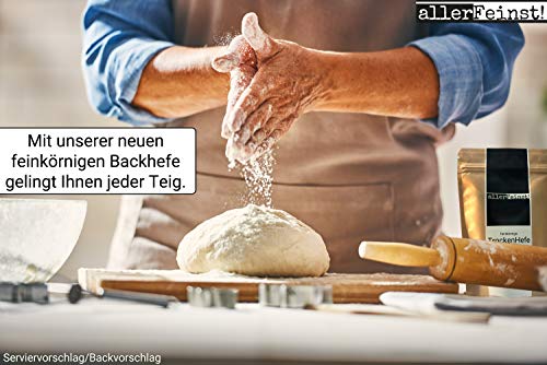 allerFeinst! - Hefe - feinkörnige Premium Trockenhefe Backhefe Germ Yeast für z.B. Ciabatta, Pizzateig, Kuchen, Gebäck, uvm (150g)