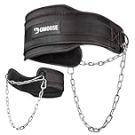 DMoose Dip Belt for Weightlifting, Weight Belt with Chain for Pullup, Gym Lifting Belt for Powerlifting, Squat, Bodybuilding, Heavy Duty Steel, Workout Belt with Comfortable Neoprene Support