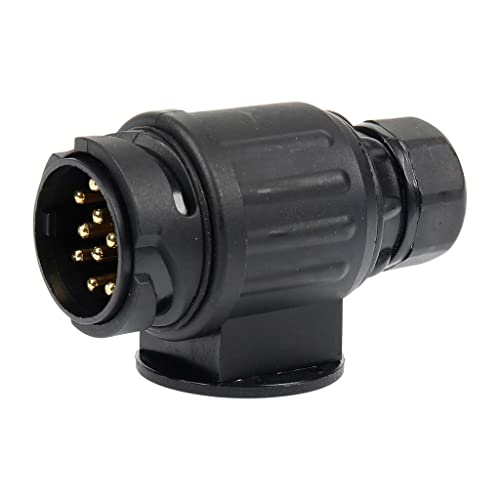 Spotlight - Fiche mâle 13 Broches remorque, Prise remorque 13 Broches Plastique - 1 pièce - Prise à Installer sur la remorque - Convient à Tous Types de...