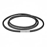 collar cordon nudos Collar de cordón de cuero para colgante - Bonito collar de cuero trenzado para colgante Collar de cordón de cuero negro de 3 mm, compatible con todos los colgantes o para llevar solo.