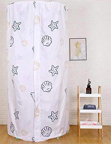Runder Duschvorhang Badezimmer, Faltbare Duschkabine, Wärmeisolierung hängend runde Badewanne Konto (Größe: D 100 * H 200 cm) Cover