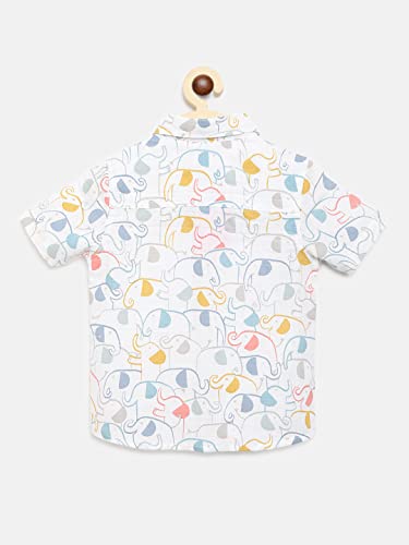 Image of Nautinati Boys Printed Collared Shirt with Shorts Clothing Set | Age 1-5 Years