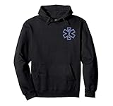 EMS EMT Paramedic Thin White Line Two Sided EMT EMS Gift Pullover Hoodie