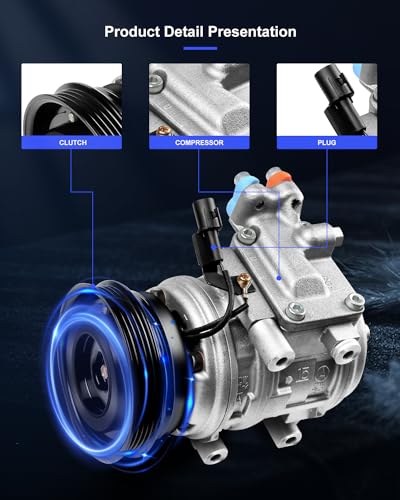 Image of AC Compressor Fast Cooling 2005-2006 Fit for Kia Spectra5 2.0L 2005-2007 Fit for Kia Sportage 2.0L AC Compressor with Clutch