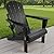 Magpie Fabrics Foldable Adirondack Chair with Cup Holder, HDPE Weather Resistant Oversize Outdoor Chair, Widely Used in Patio, Fire Pit, Deck, Porch, Garden, Campfire (Black)