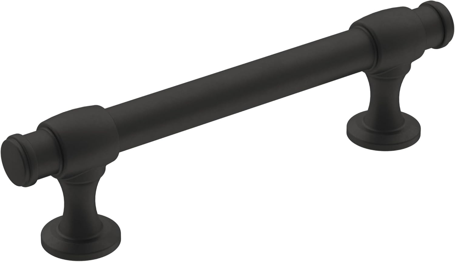 Amerock | Cabinet Pull | Matte Black | 3-3/4 inch (96 mm) Center-to-Center | Winsome | 1 Pack | Drawer Pull | Cabinet Handle | Cabinet Hardware