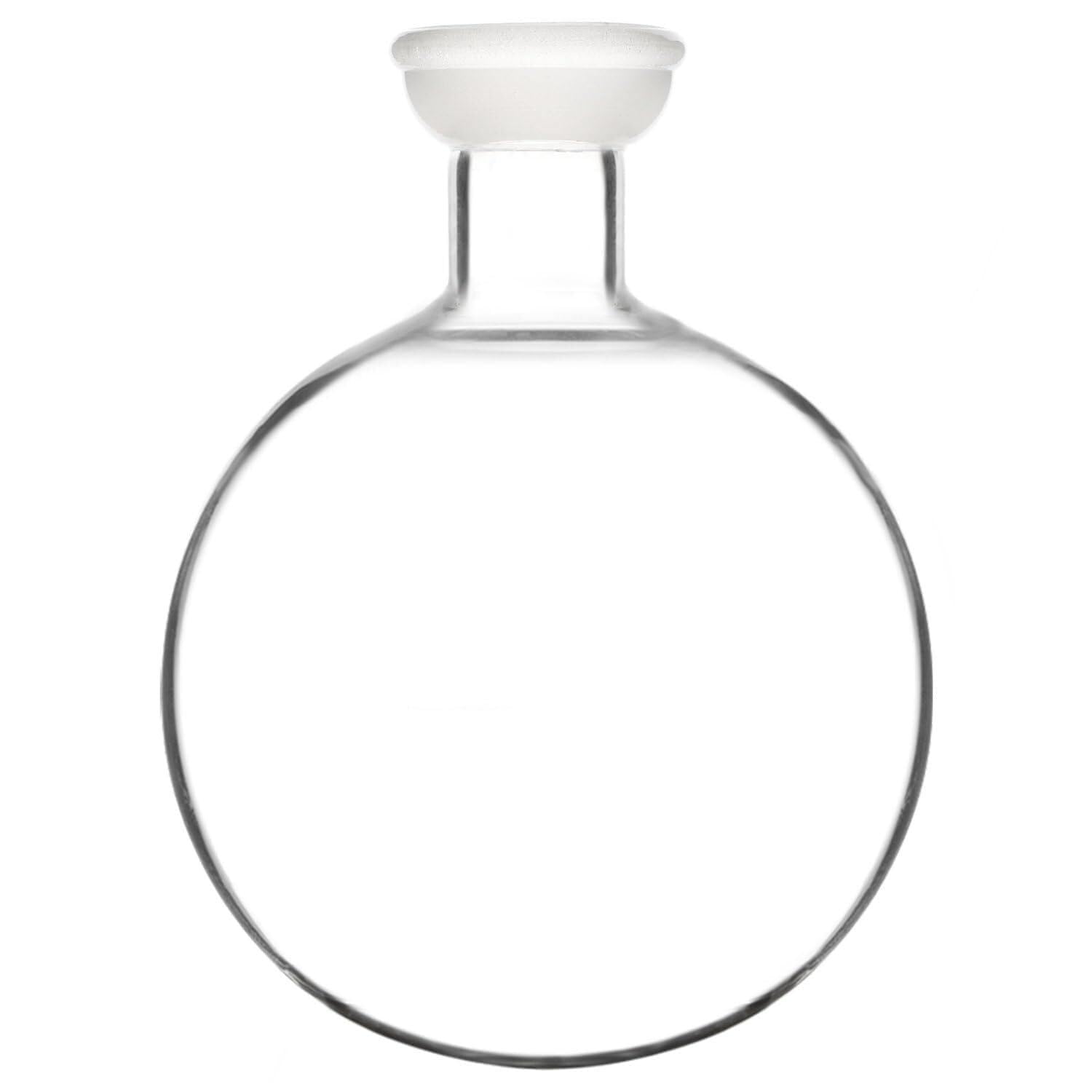 Matraz de Fondo Redondo con Junta Esférica para Evaporador Rotativo, Vidrio Borosilicato, 2000 ml(500 ml)