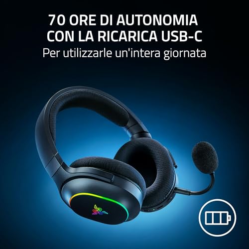 Barracuda X Chroma - Cuffie da gioco wireless multipiattaforma con 6 zone Chroma RGB (SmartSwitch Hyperspeed e Bluetooth, driver da 40 mm, microfono cardioide HyperClear staccabile) Nero - Cuffia gaming - Immagine 6