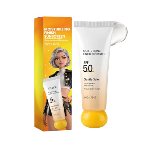 Image of Moisturising Sunscreen SPF 50 - Glow Natural Facial Sunscreen for Daily UV Protection - Hydrating Lightweight SPF Moisturiser for Radiant Dewy Skin - Non-Greasy Broad Spectrum Face Sun Cream