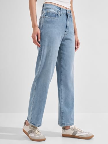 Image of Tokyo Talkies Pure Cotton Straight Wide Leg Cargo Pants |Relaxed Fit Utility Trousers