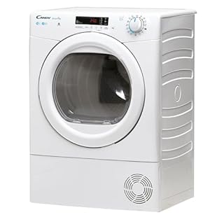 Candy Smart Pro Asciugatrice 10 Kg a Condensazione, Libera Installazione, Classe B, Connessione Wi-Fi + BLE, Controllo da App, Programma Stiro Facile, 59,6 x 58,5 x 85 cm, Bianca - CSOE C10DG-S