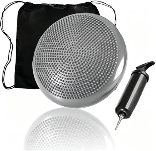 Ballsitzkissen mit Pumpe 34cm Durchmesser, Balancekissen, Orthopädisches Sitzballkissen, Luftkissen, Pad, Sitzkissen, Bürostuhl, Balance Kissen für Core, Yoga