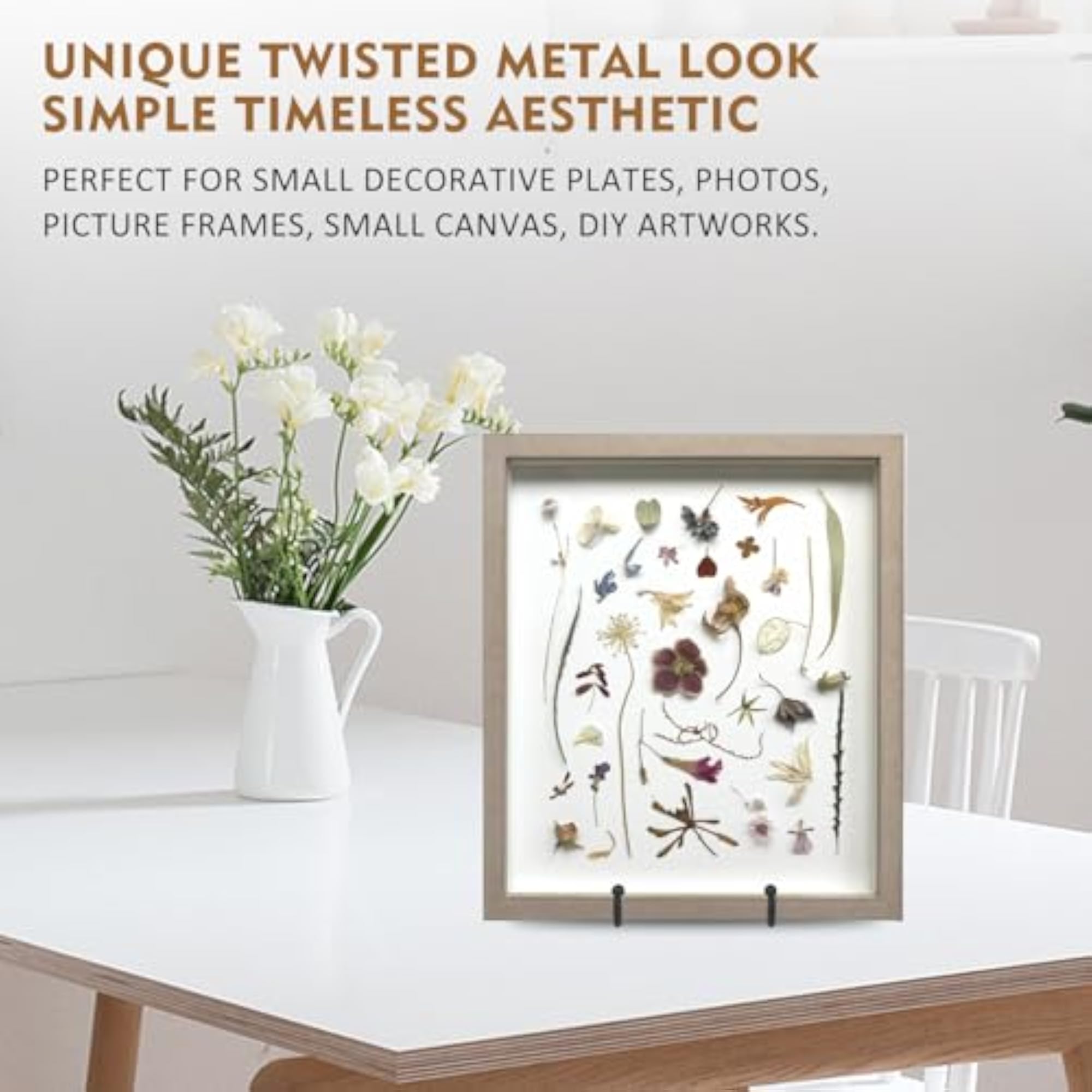 Plate Holder Easel Display Stand - 4.5 Inch Twisted Metal