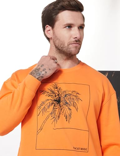 Image of Amazon Brand - Symbol Men Cotton Rich Light Weight Crew Neck Sweatshirt (Regular Fit)