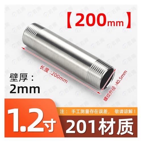 Tubo de acero roscado extendido de 20cm anti deformación para accesorios de tuberías 2