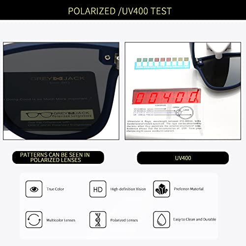 Image of grey jack Flat Top Lens Sunglasses,TR90 Retro One Piece Shades Polarized Sunglasses for Men Women 650