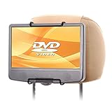 WANPOOL Car Headrest Mount Holder for Portable DVD Player, fit Swivel Screen & Standard Laptop Style Portable DVD Player, Beige (DVD Player is not Included)