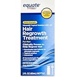 Equate Minoxidil 5% Hair ReGrowth Solution for Men - 1 Month Supply, 2 fl ozr Growth Solution for Men + Wooden Comb