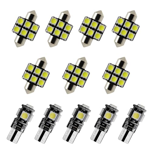 8X-SPEED 12PCS Led Interior Light Bulb 5050 Chip For Acura MDX MK1 2000–2006 Done Read Glove Box Trunk Vanity Mirror Sun Visor Light