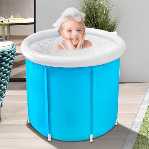 Tina de inmersión fría plegable e impermeable con drenaje rápido 4