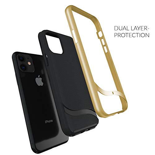 Snugg iPhone 11 (2019) Case - Slim Cover Protective Pulse Series Silicone Shockproof - Gold