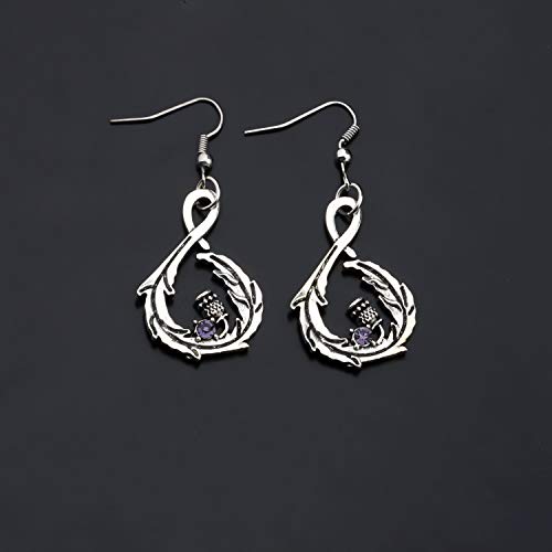 CENWA Scottish Thistle Drop Earrings Scottish Jewelry4