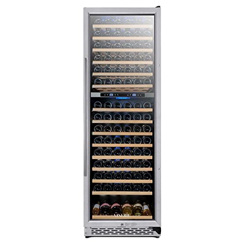 Vinerie 168 Bottle Wine Cooler Refrigerators, Fast Cooling Built-In Or Freestanding Fridge With Upgrade Compressor & Tempered Glass Door, 41F-73F Digital Temperature Control #TOP1