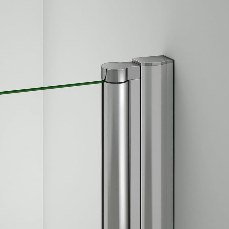 Porte de douche pivotante 70cm en 6mm verre anticalcaire Installation en niche Hauteur 187cm, profilé en chromé