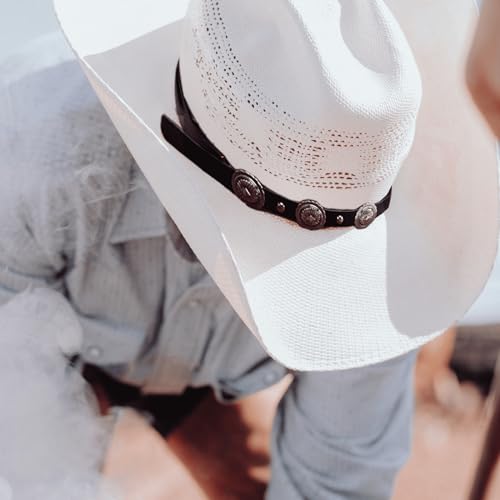 Image of Gamboa Hat Bands for Cowboy and Cowgirl Western Accesories for Men and Women Leather Style Hat Belt Band