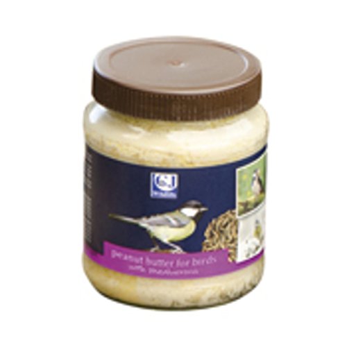 8 x C J Wildlife Peanut Butter For Birds With Mealworms 330g